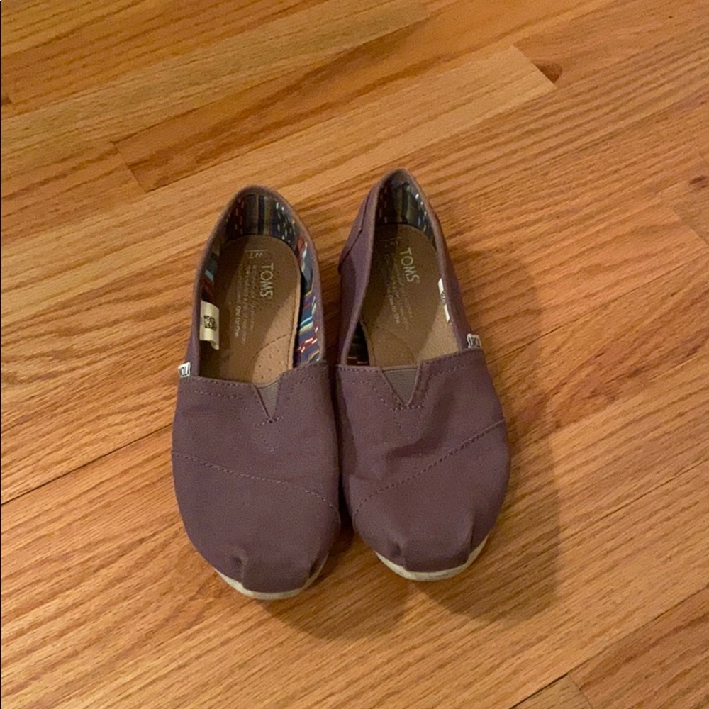 TOMS brown slip ons